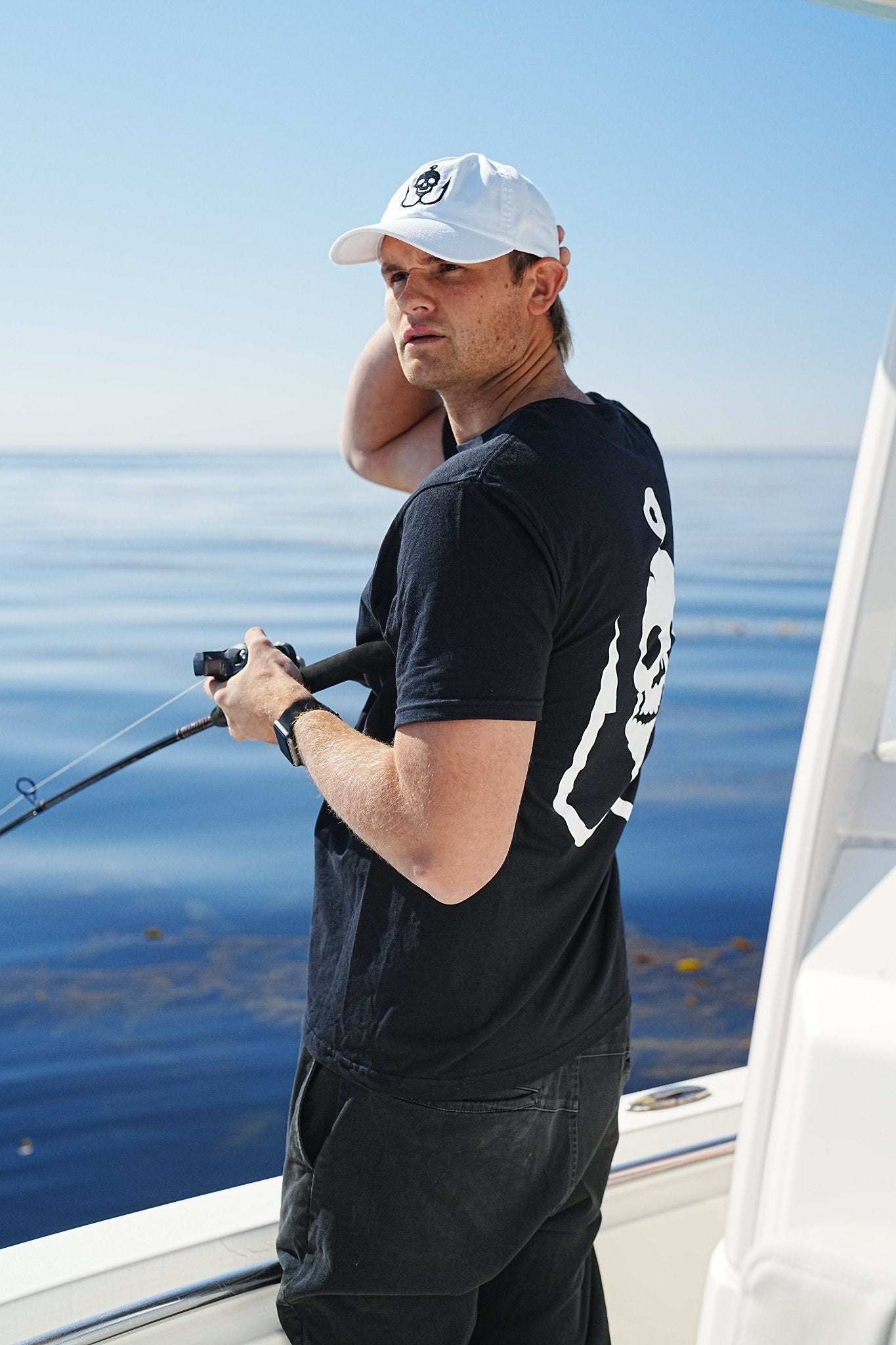 Black Flag Dad Hat - White - SaltBorne
