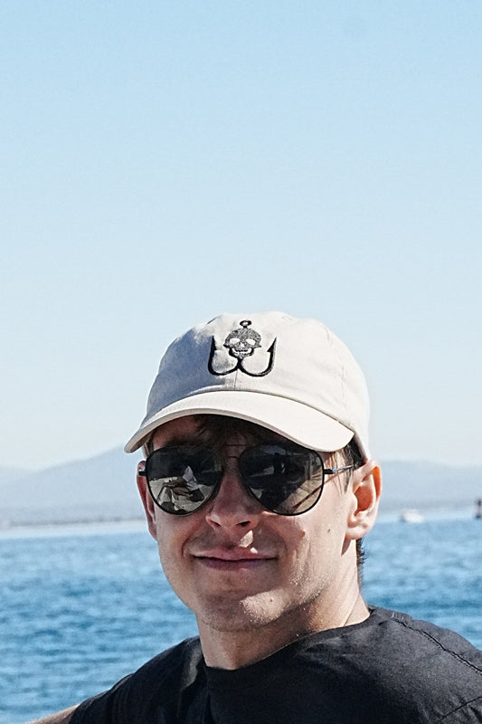 Black Flag Dad Hat - White - SaltBorne